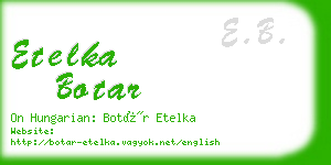 etelka botar business card